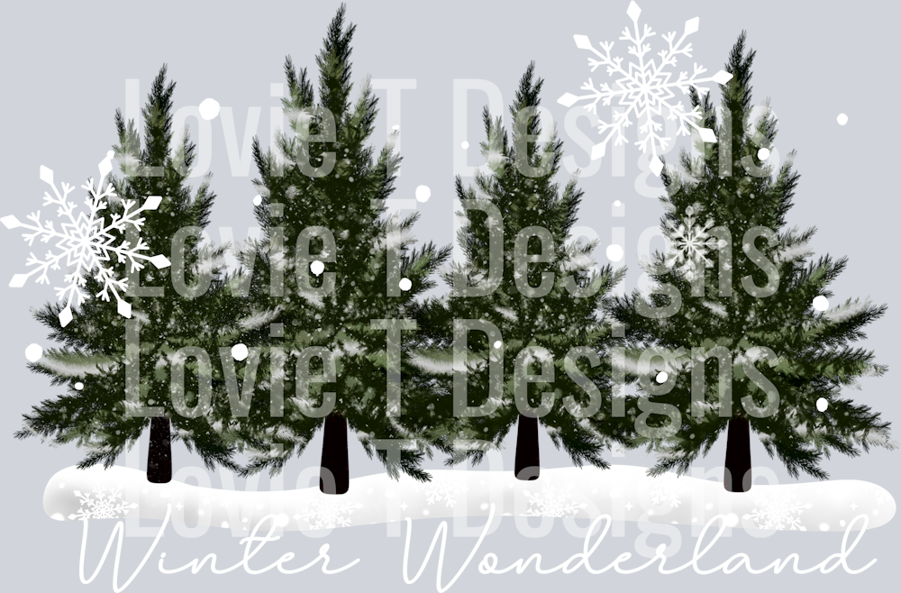 Winter wonderland trees