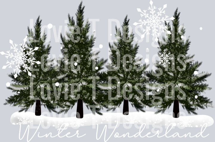 Winter wonderland trees