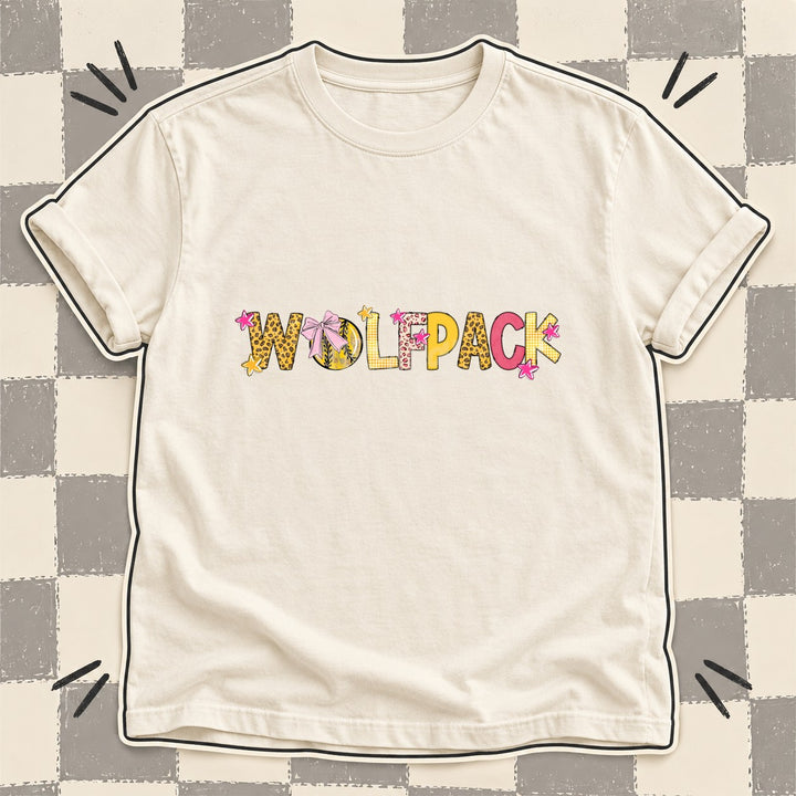 Wolfpack Mixed Doodle Softball Mascots – Sunshine Leopard DTF transfer mockup