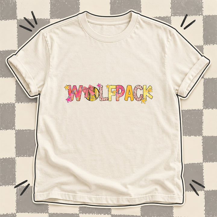 Wolfpack Mixed Doodle Softball Mascots – Softball Brights DTF transfer mockup