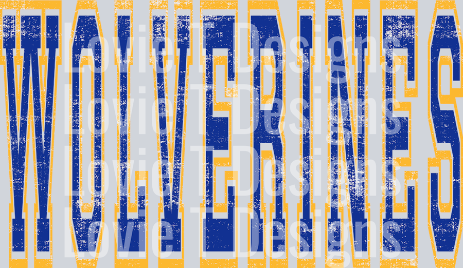 WOLVERINES GRUNGE MASCOT