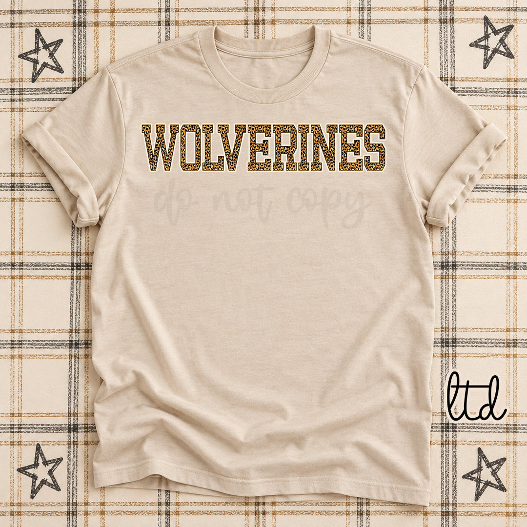 Wolverines Dark Leopard Mascots DTF transfer