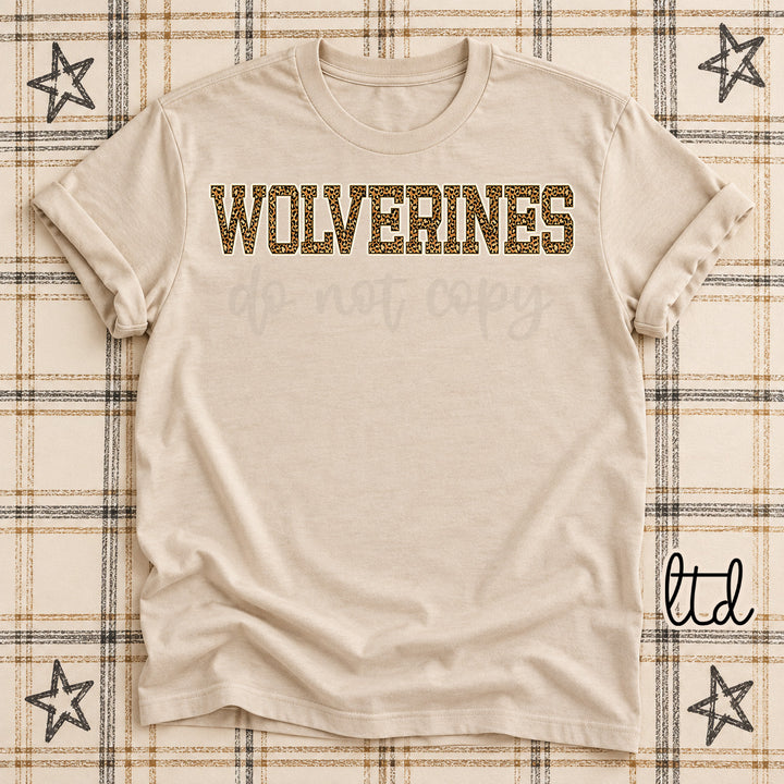 Wolverines Dark Leopard Mascots DTF transfer