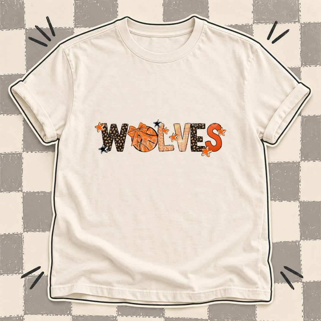 Wolves Mixed Doodle Basketball Mascots – Leopard Court DTF transfer mockup