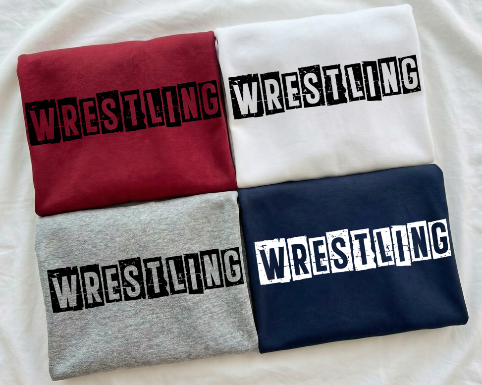 Wrestling Black Block DTF transfer design