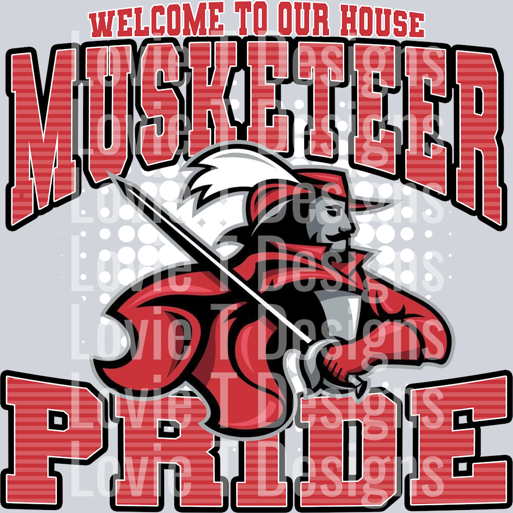 WTOH Mascot Pride MUSKETEER RED NO BOLTS