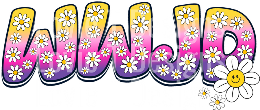 WWJD GROOVY DAISIES