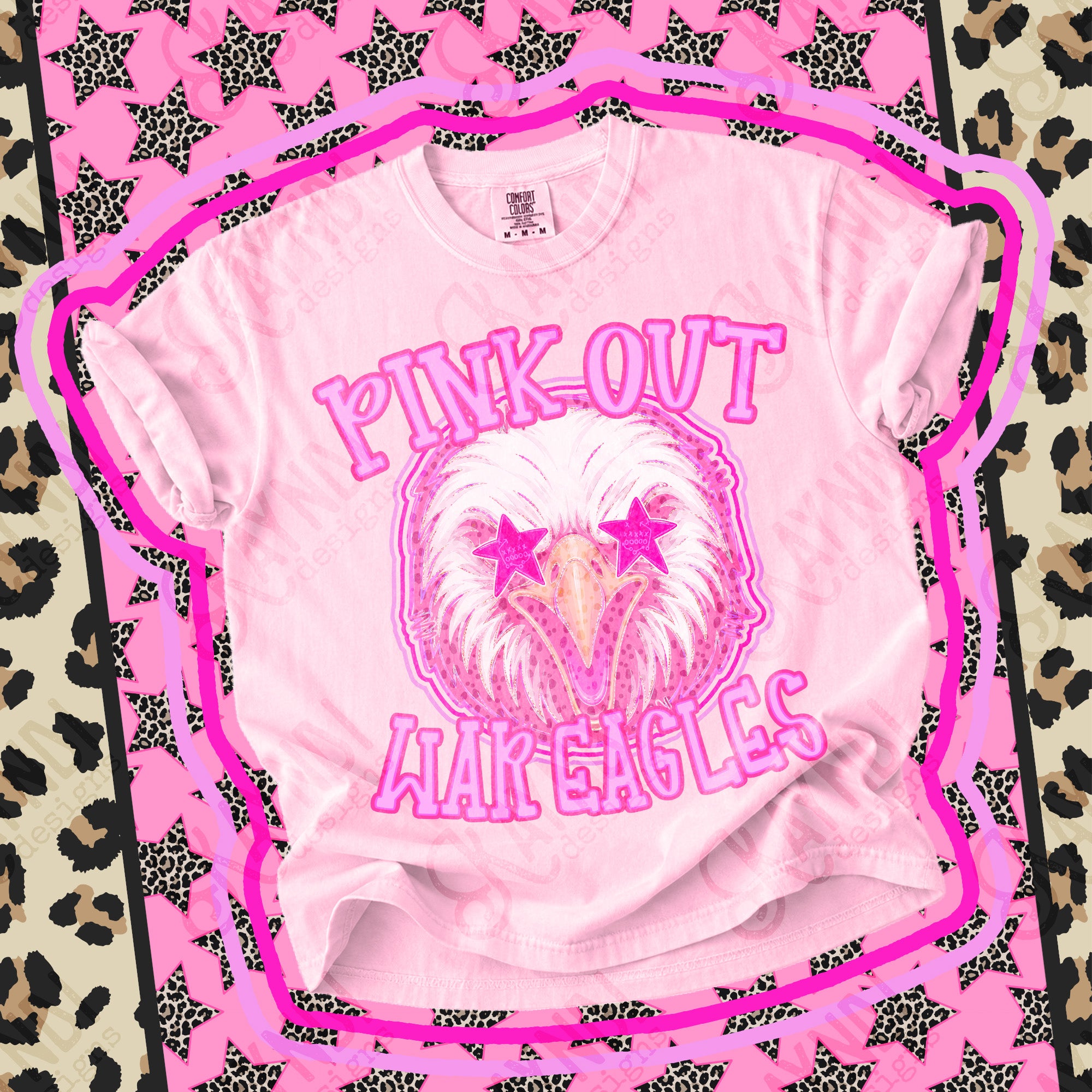 Pink Out Mascots War Eagles 2 mockup