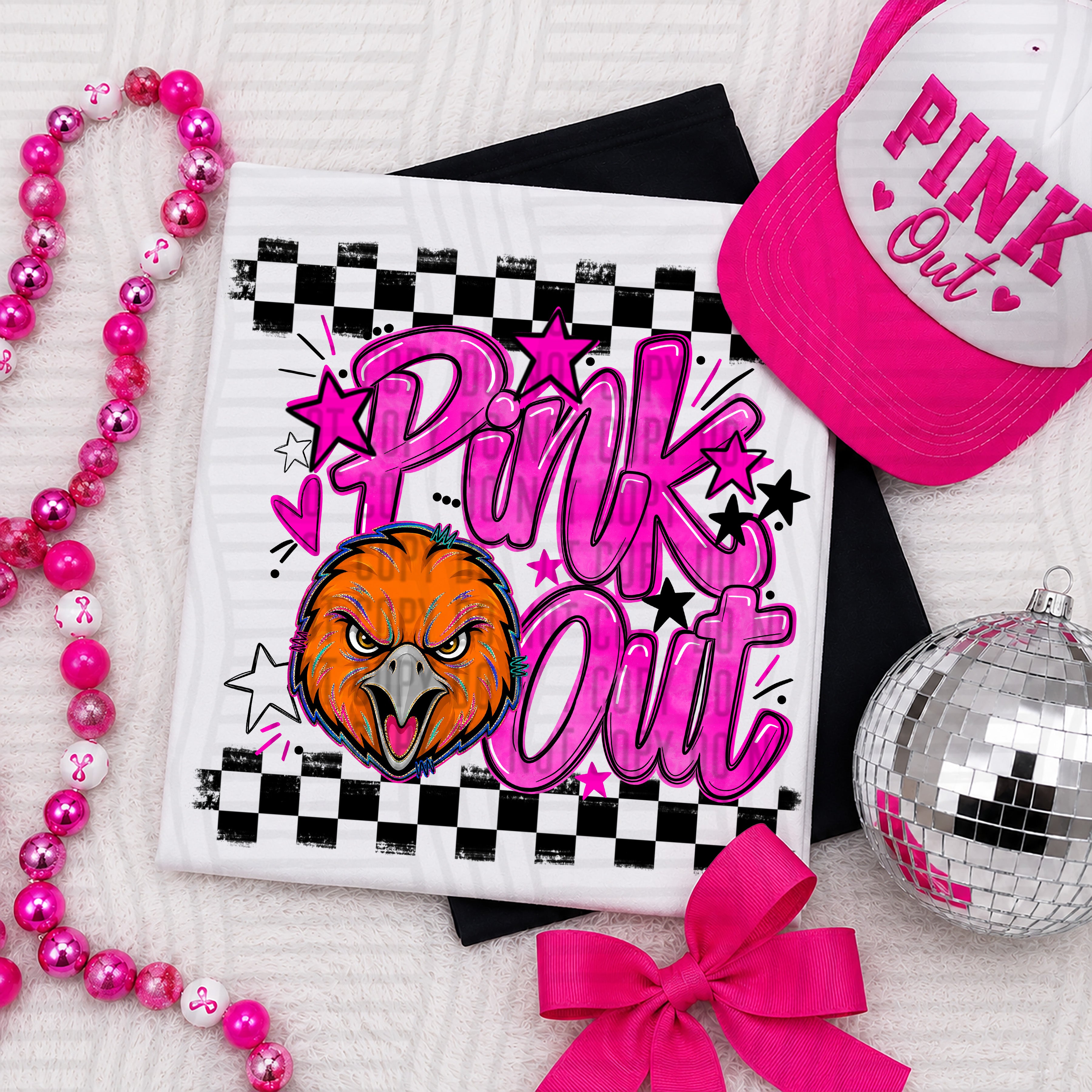 Pink Out Mascots CC War Eagles design