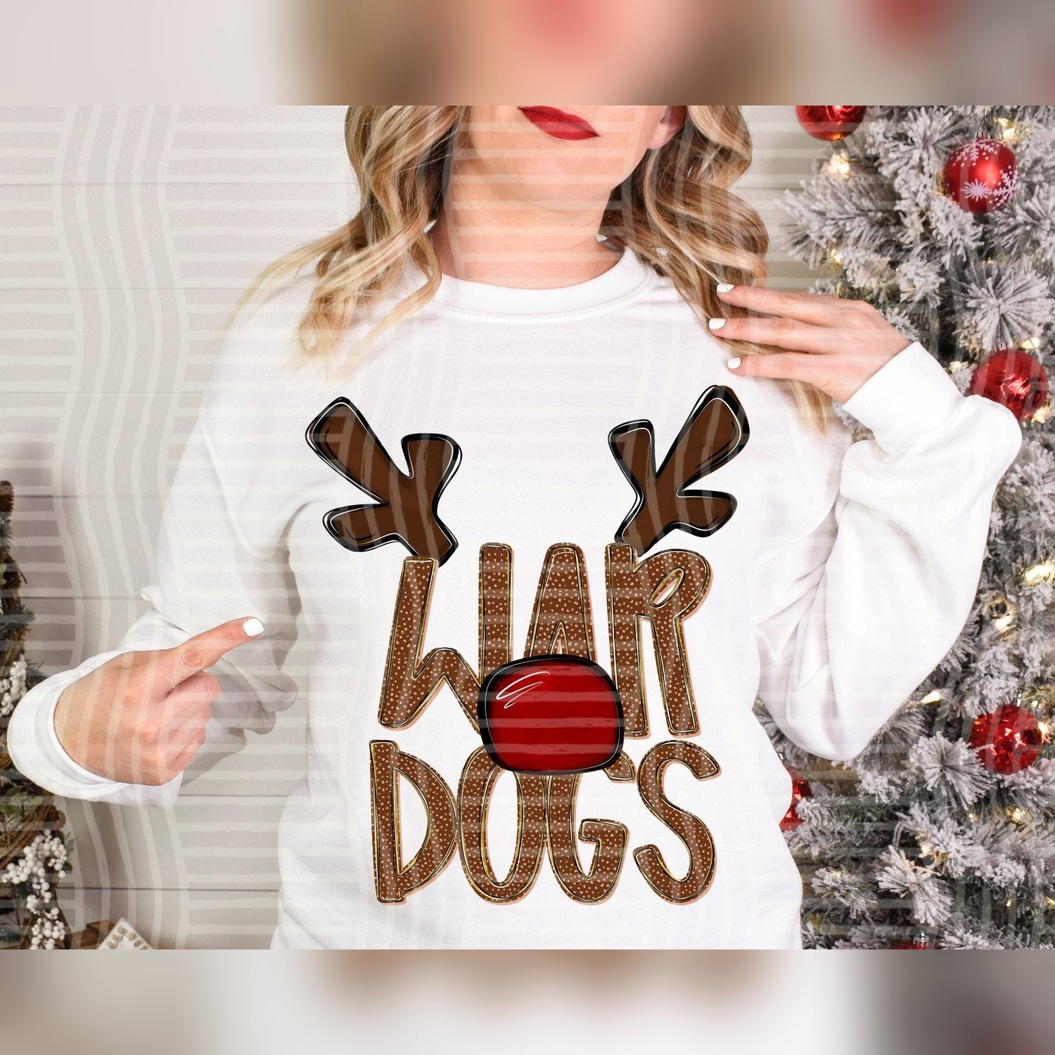 Deer Antler Mascots Wardogs design