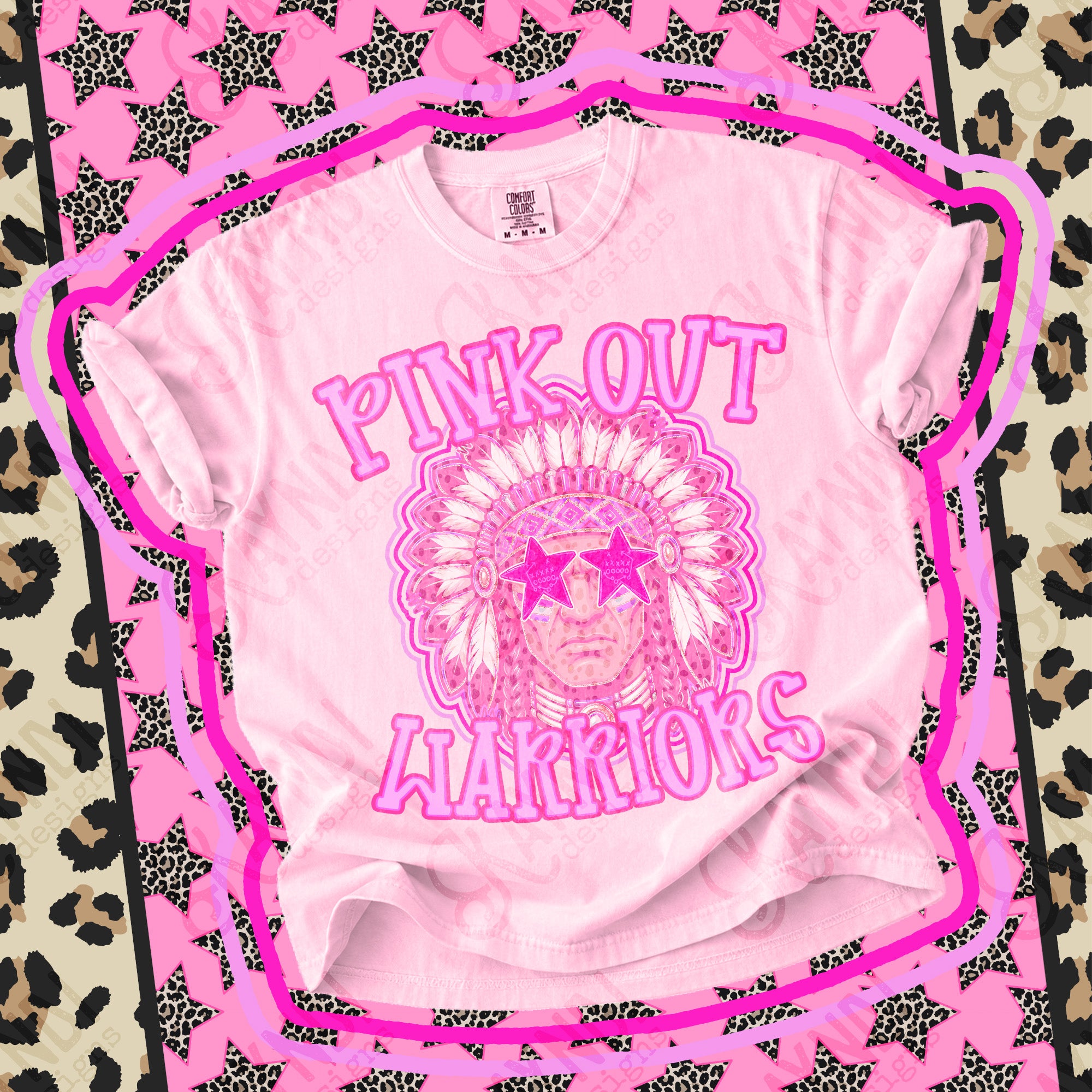 Pink Out Mascots Warriors 5 mockup