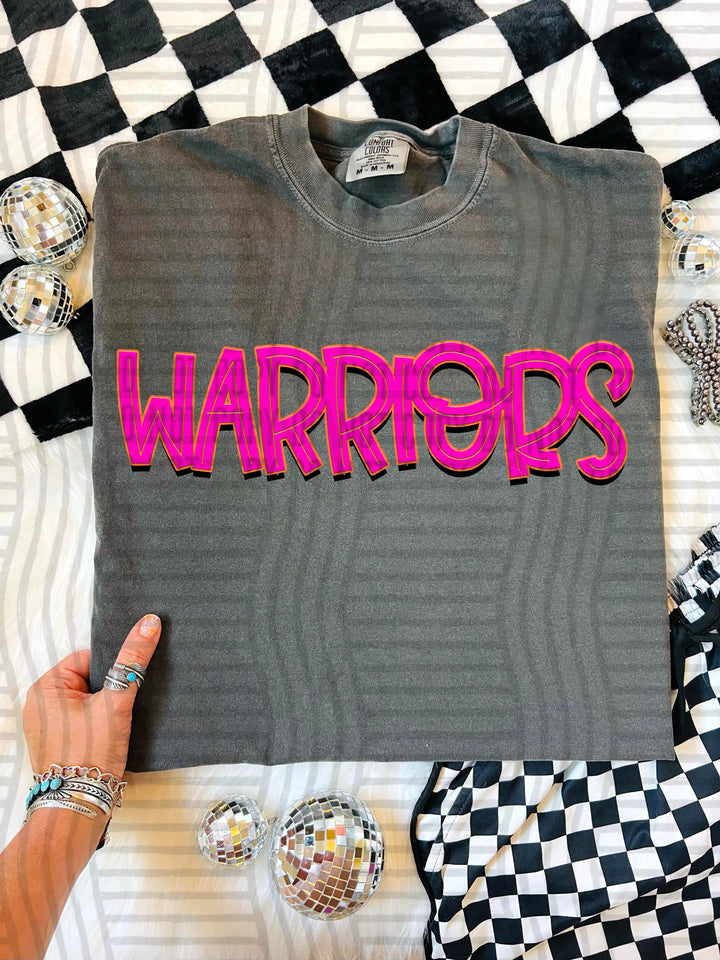 Warriors Pink Punch mascot DTF transfer