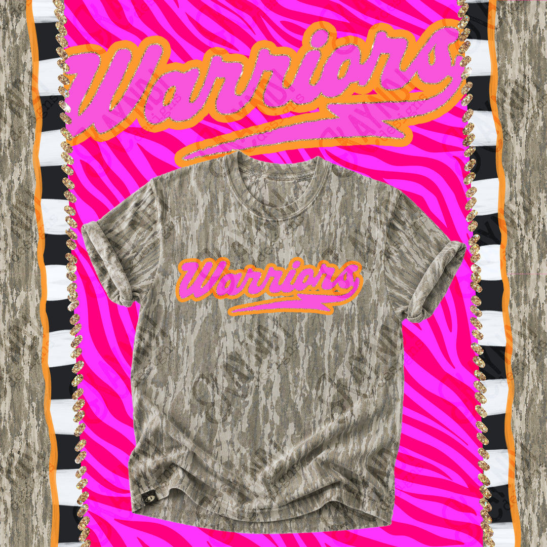Prism Script Mascot Light Wash Camo Tee