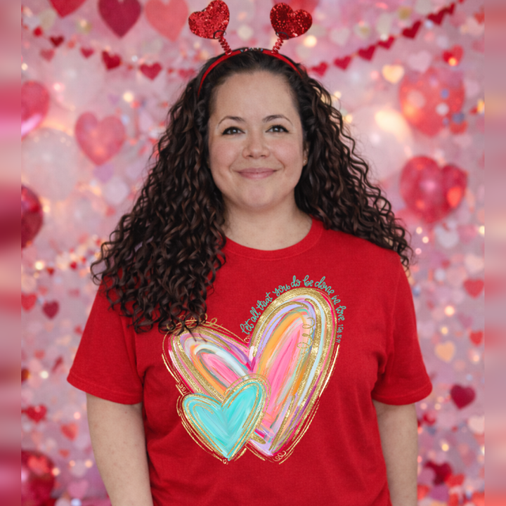 Watercolor Heart No Splatter – DTF Transfer