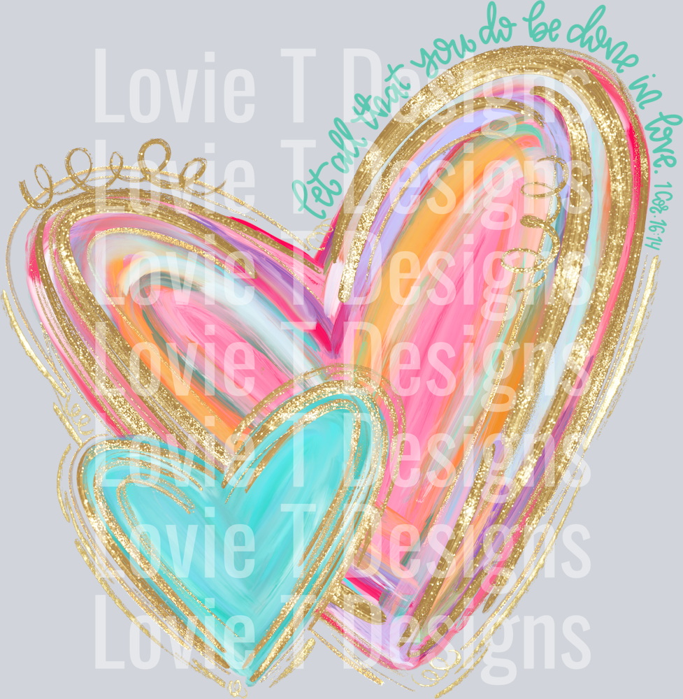 Watercolor Heart No Splatter