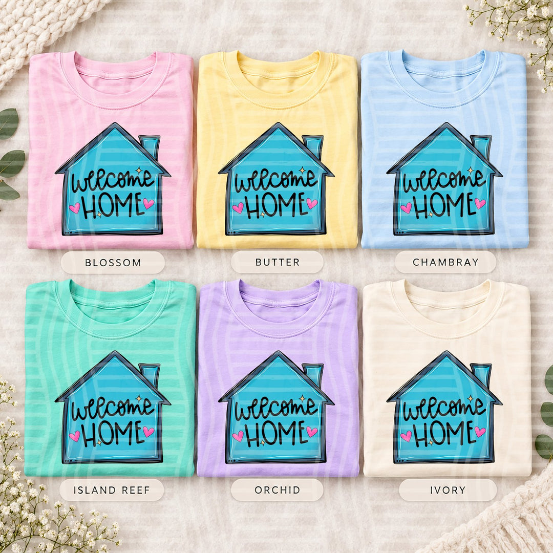 Welcome Home Blue Career Day Small Biz DTF transfer