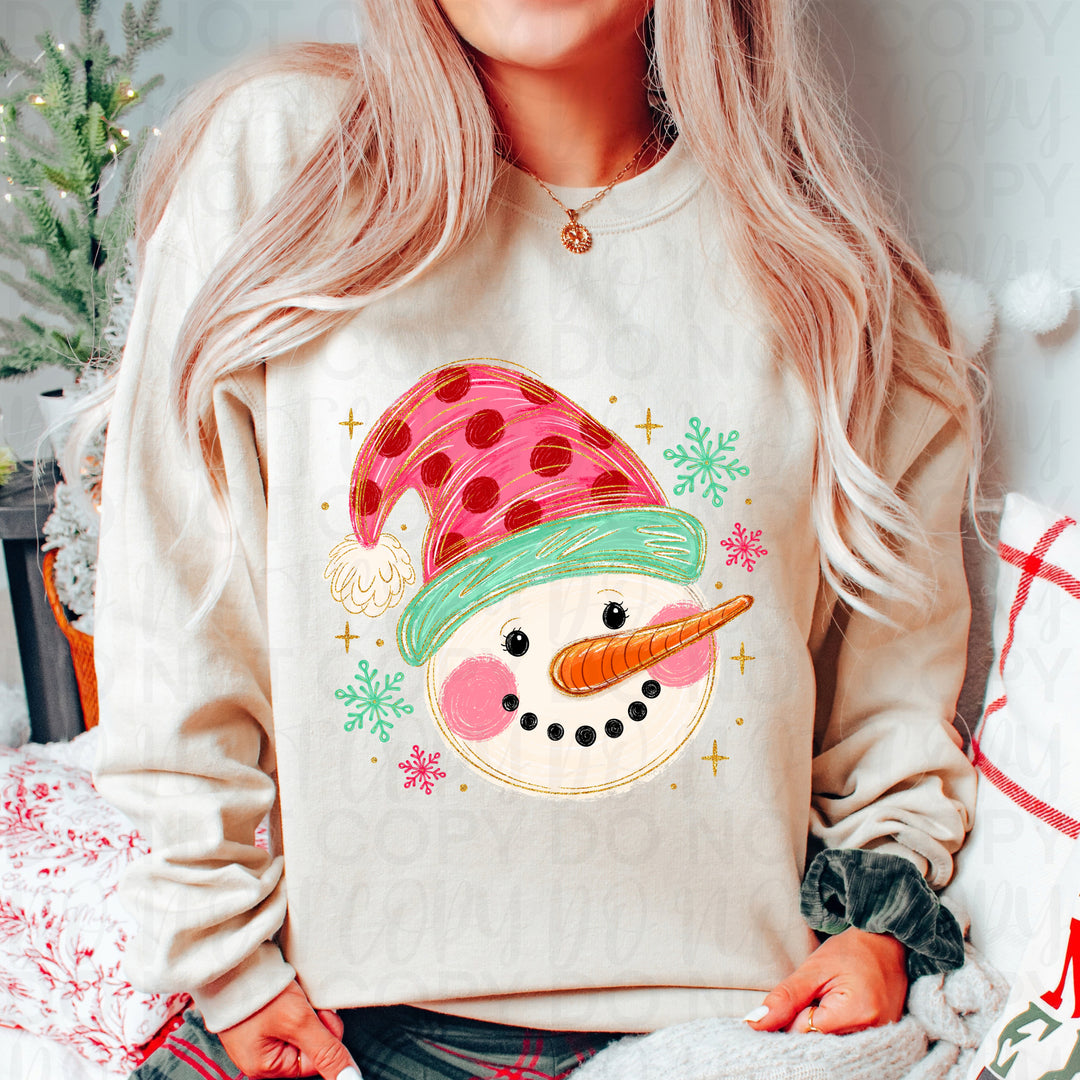 Whimsical Snowman Christmas apparel mockup – Lovie T Designs