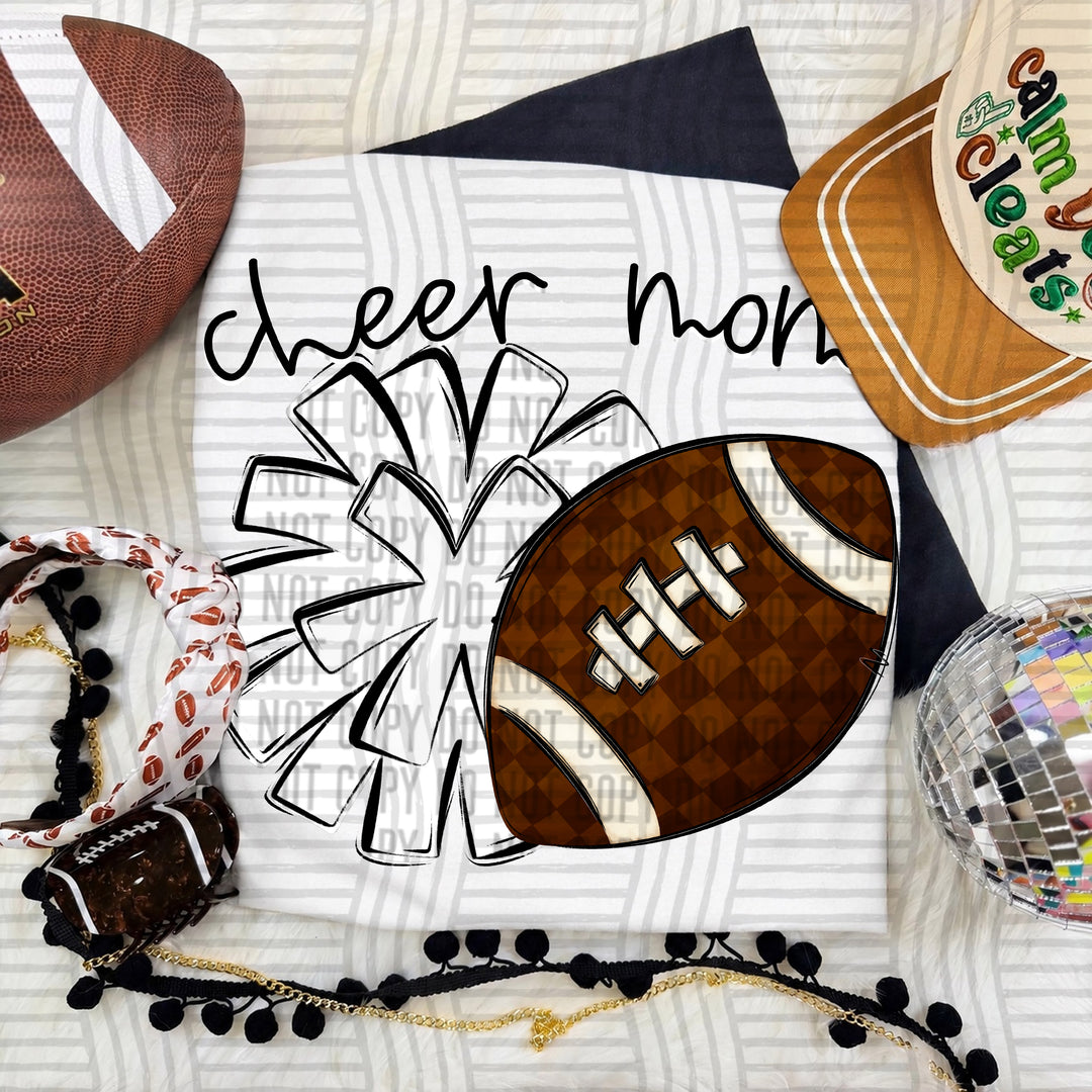 Cheer Mom DTF transfer in White