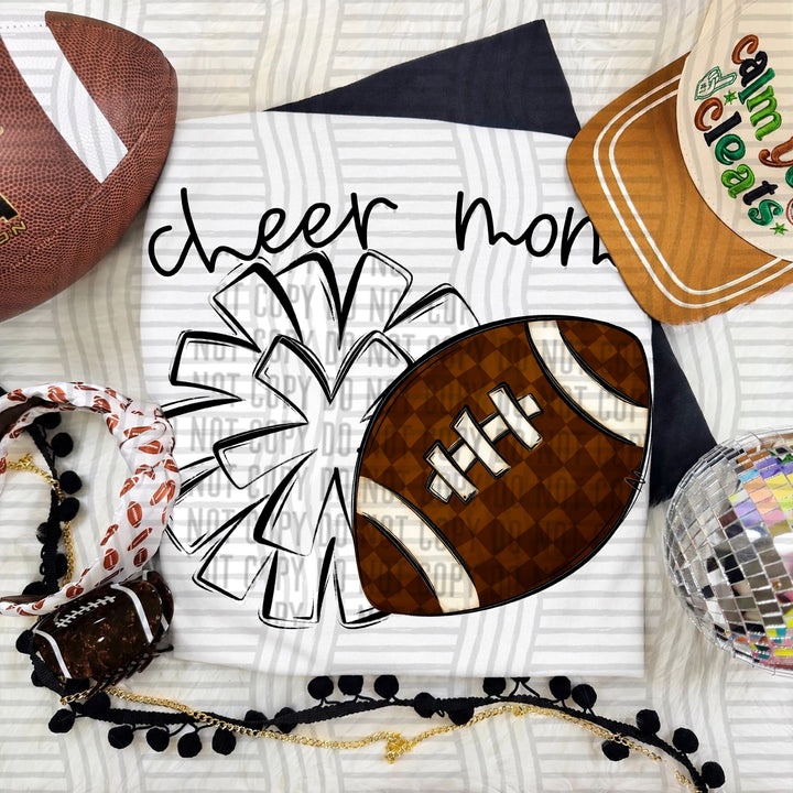 Cheer Mom DTF transfer in White
