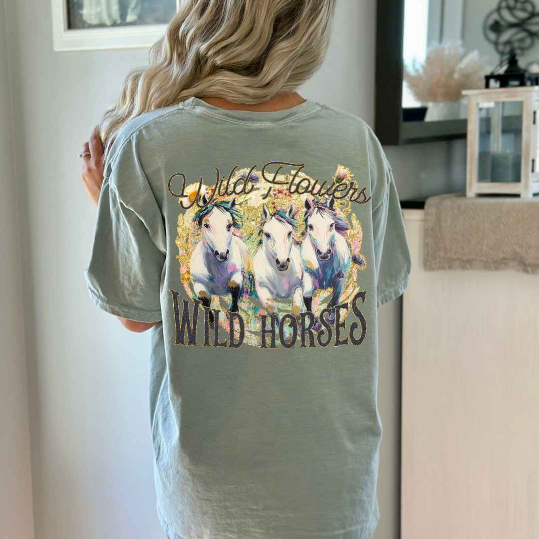 WILD FLOWERS WILD HORSES