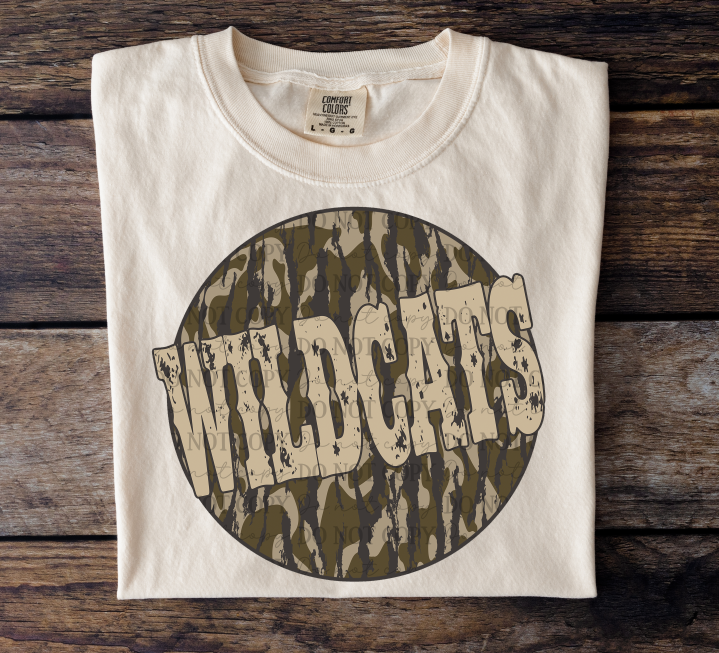 Wildcats Bottomland Camo DTF transfer design – image 1