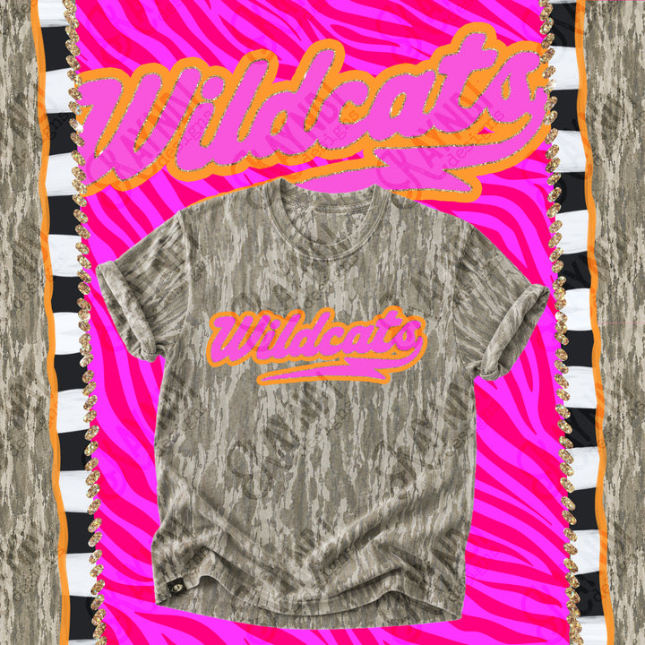 Prism Script Mascot Light Wash Camo Tee