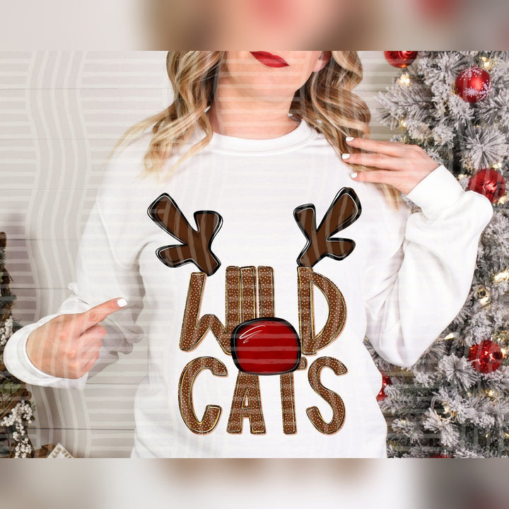 Wildcats Deer Antler Mascots DTF transfer