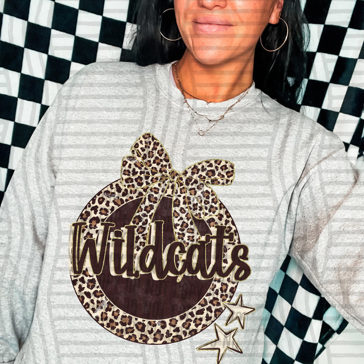 Wildcats Leopard Round mascot DTF transfer