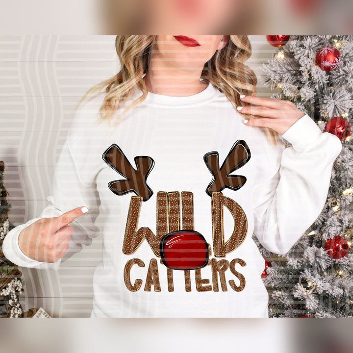 Wildcatters Deer Antler Mascots DTF transfer