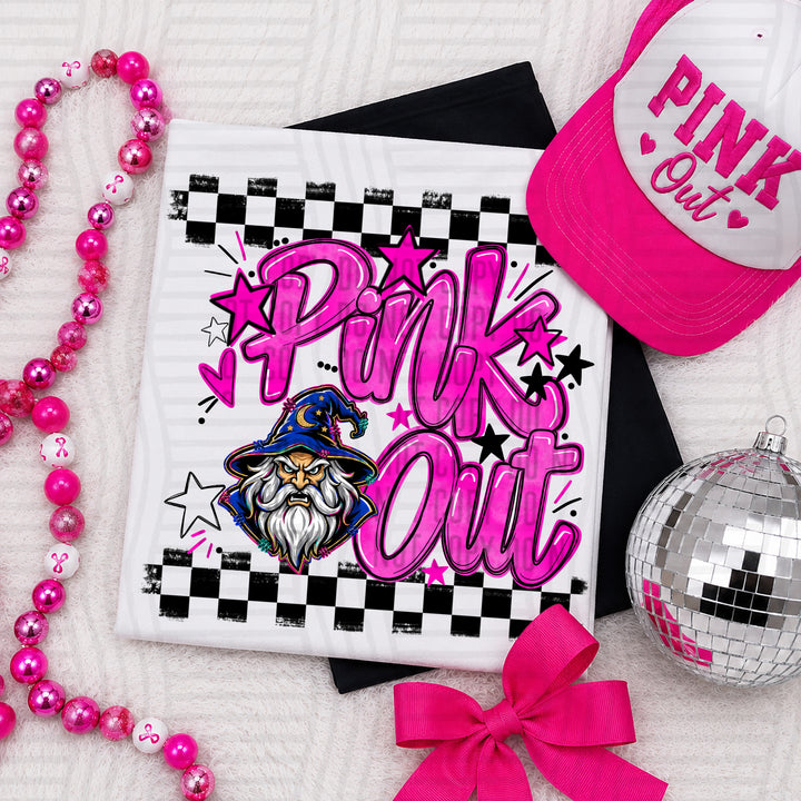 Wizards Pink Out mascot DTF transfer