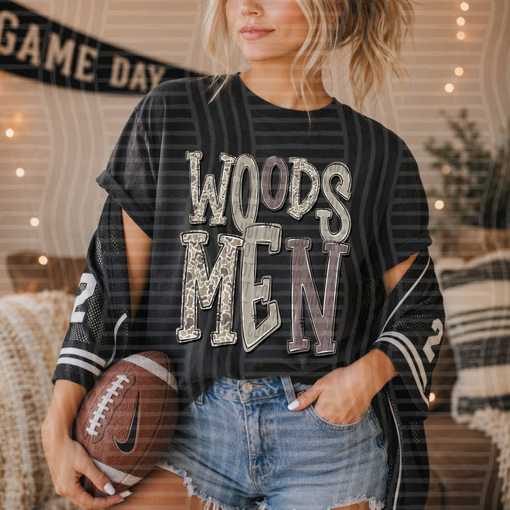 Woodsmen Camo Jumble Mascots DTF transfer
