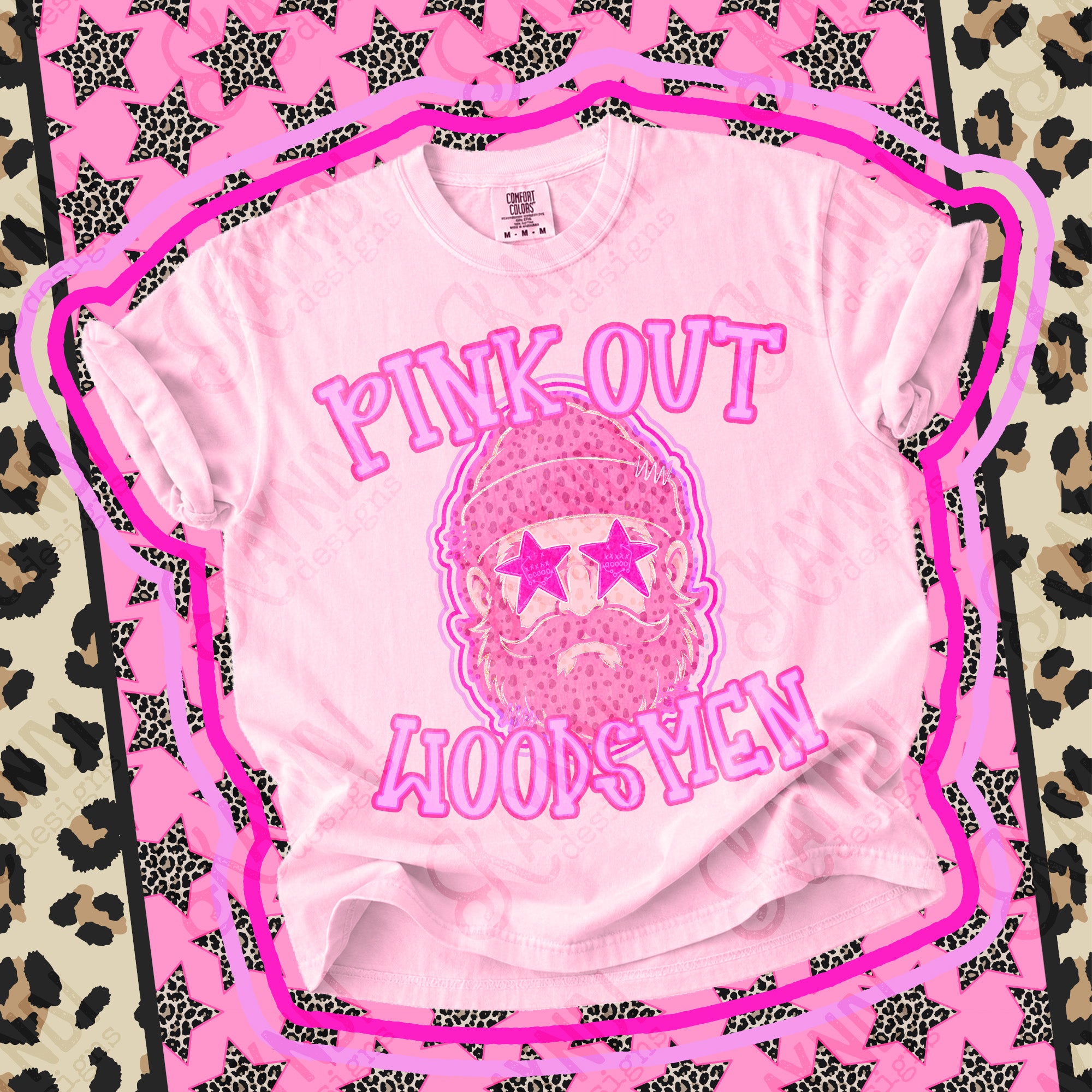 Pink Out Mascots Woodsmen mockup