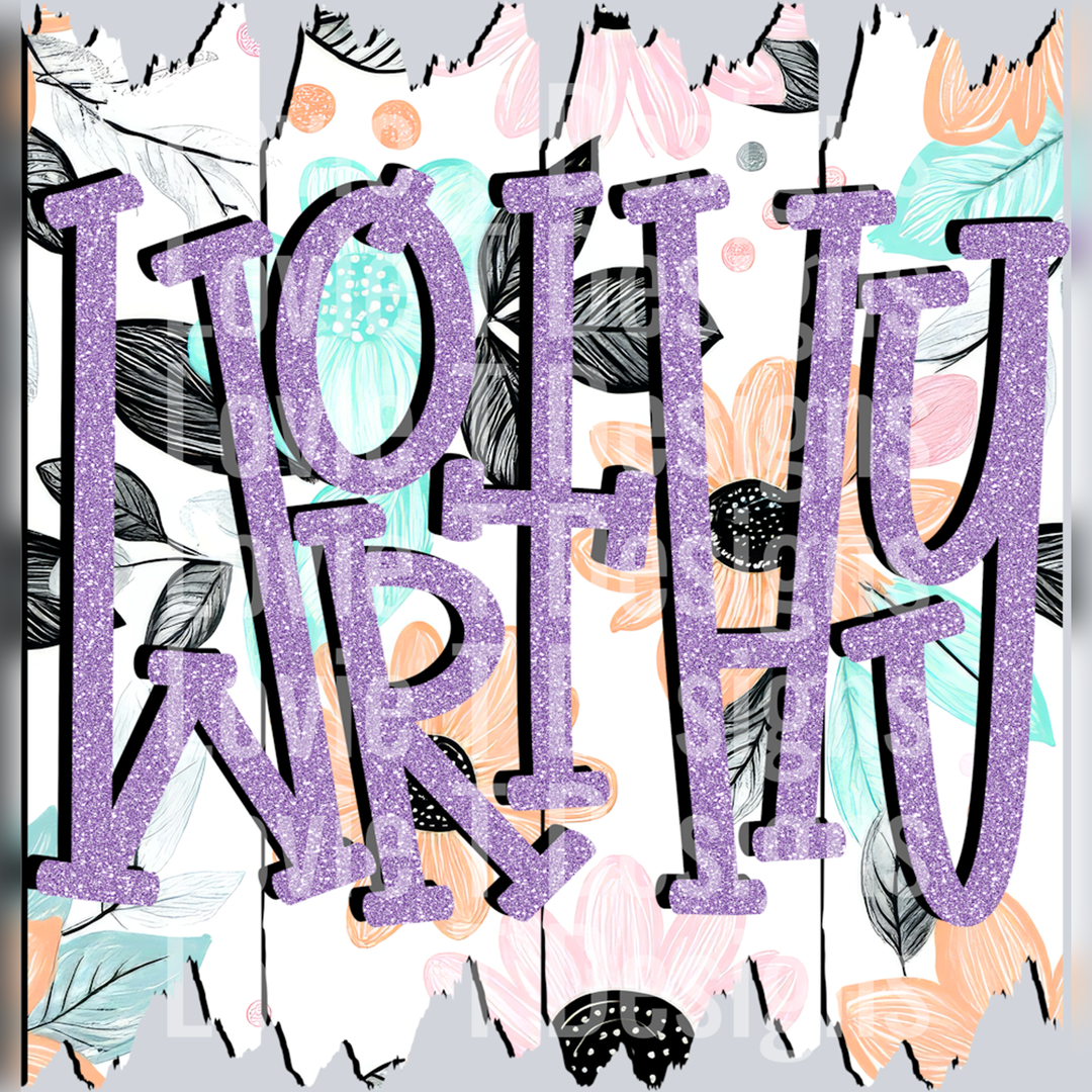 Worthy Brush Stroke Floral – DTF Transfer