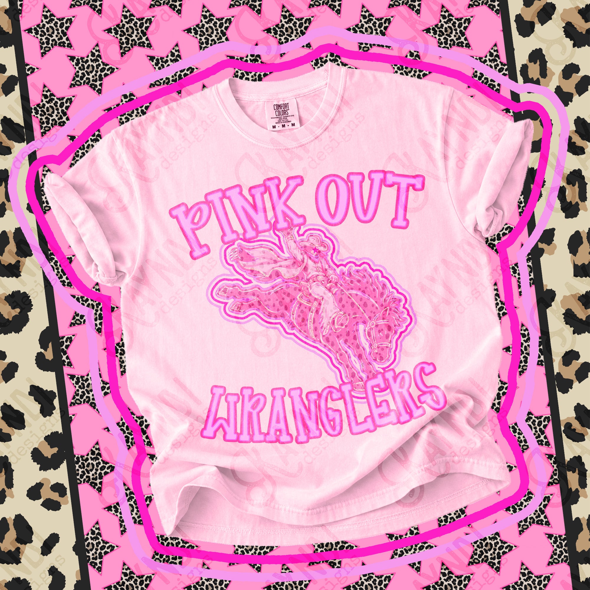 Pink Out Mascots Wranglers 2 mockup