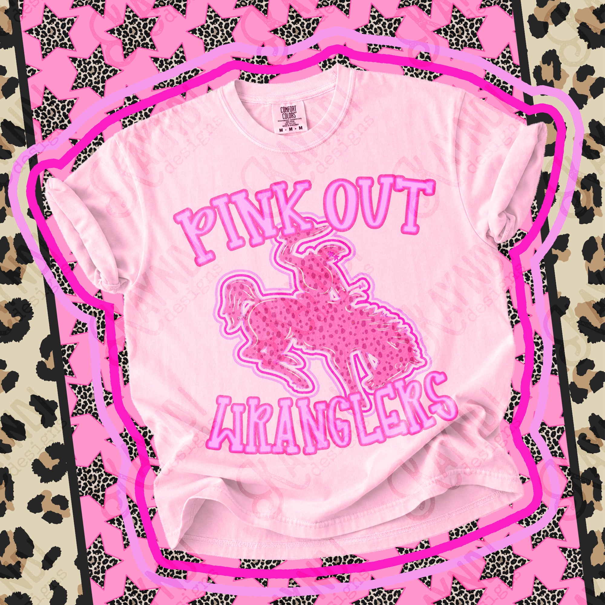 Pink Out Mascots Wranglers 3 mockup