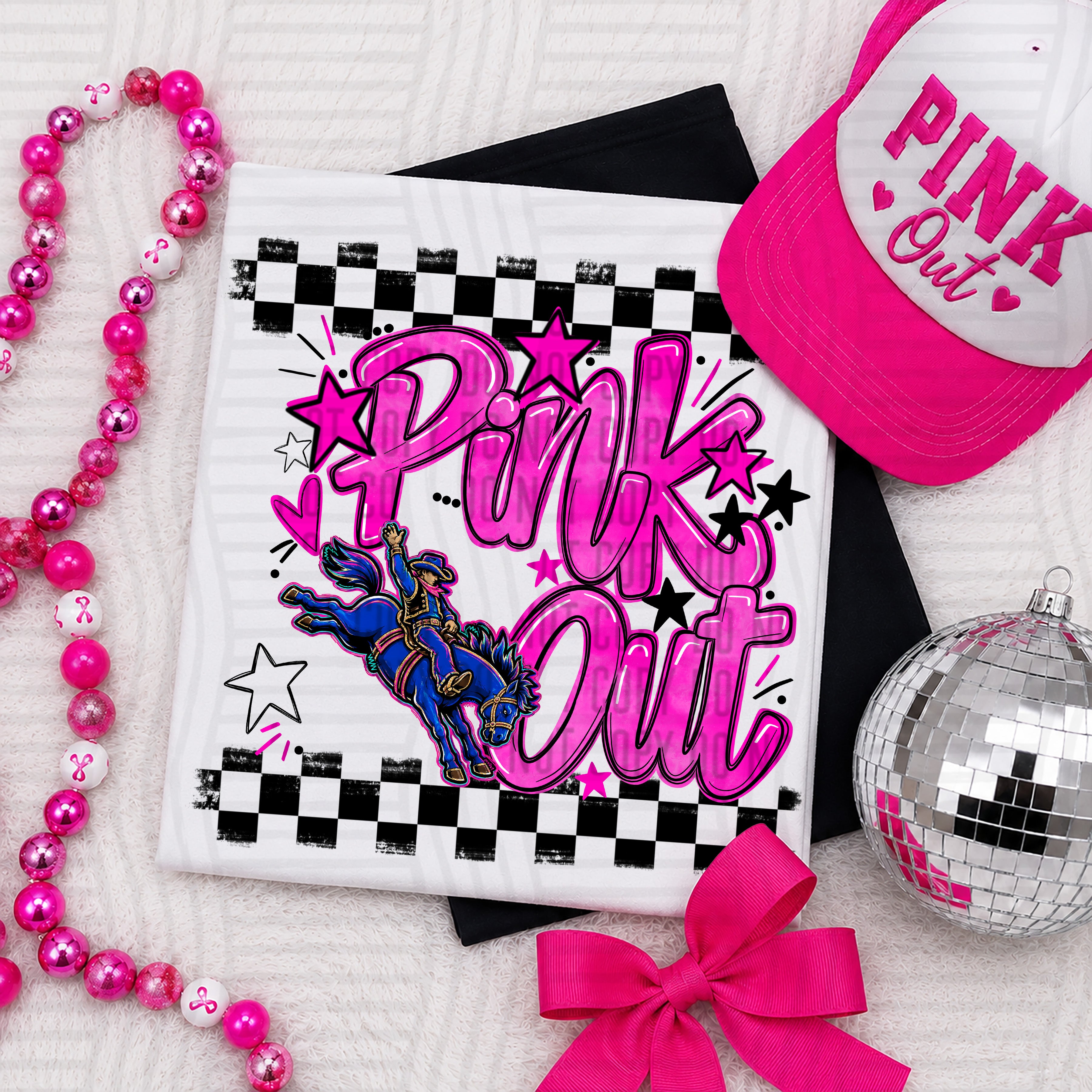 Pink Out Mascots CC Wranglers design