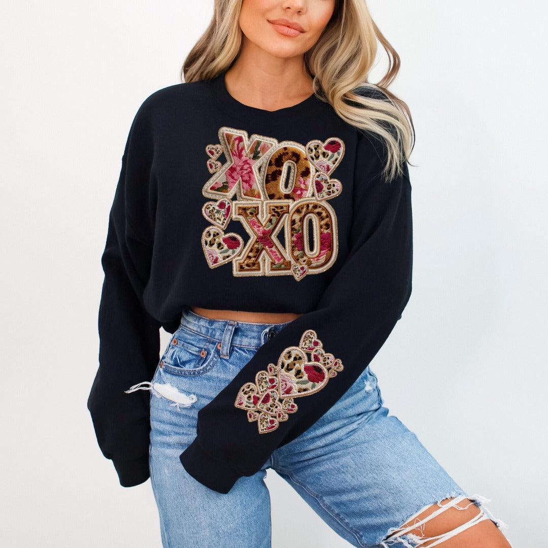 XO XO FAUX APPLIQUE