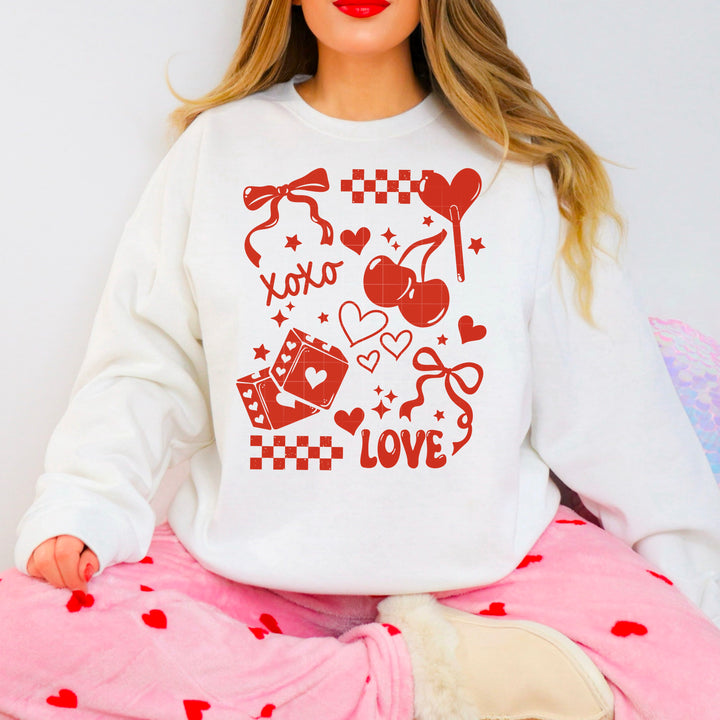 XOXO DOODLES SINGLE COLOR RED