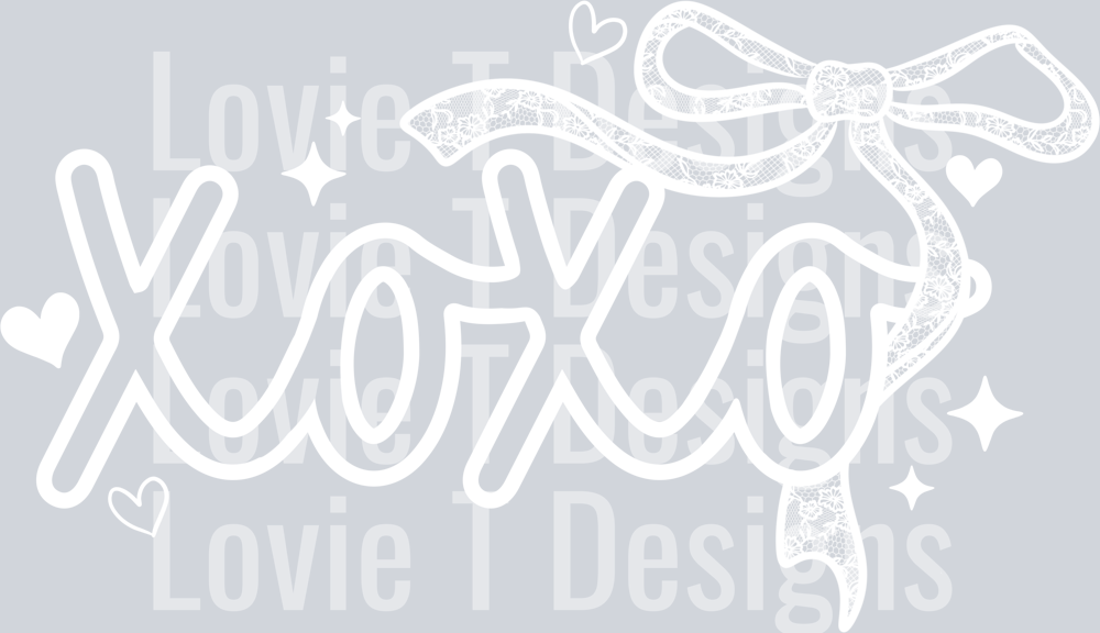 xoxo lace bow single color
