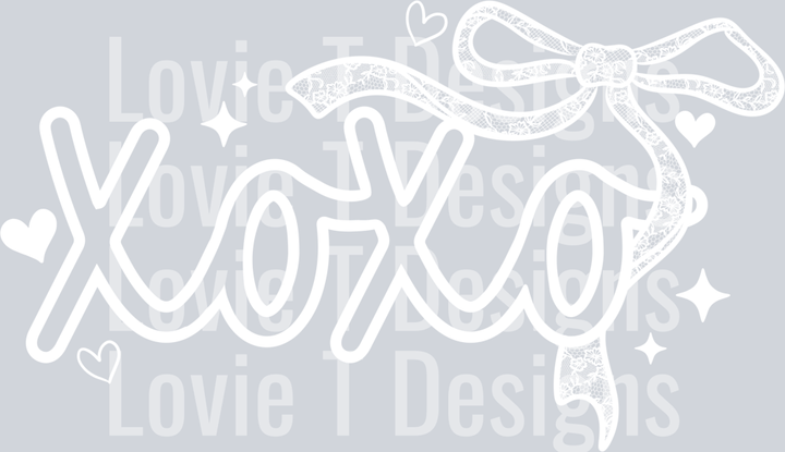 xoxo lace bow single color