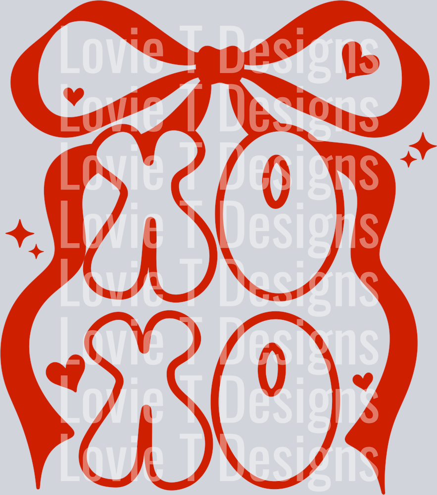 Xoxo single color bow red