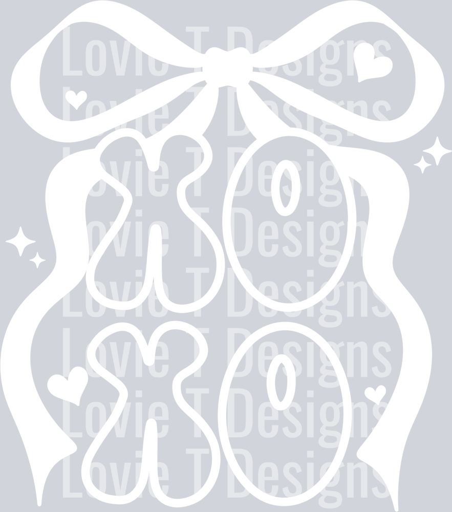 Xoxo single color bow white
