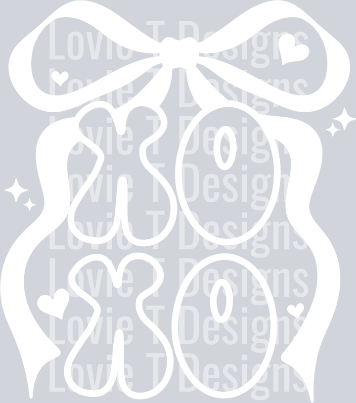 Xoxo single color bow white