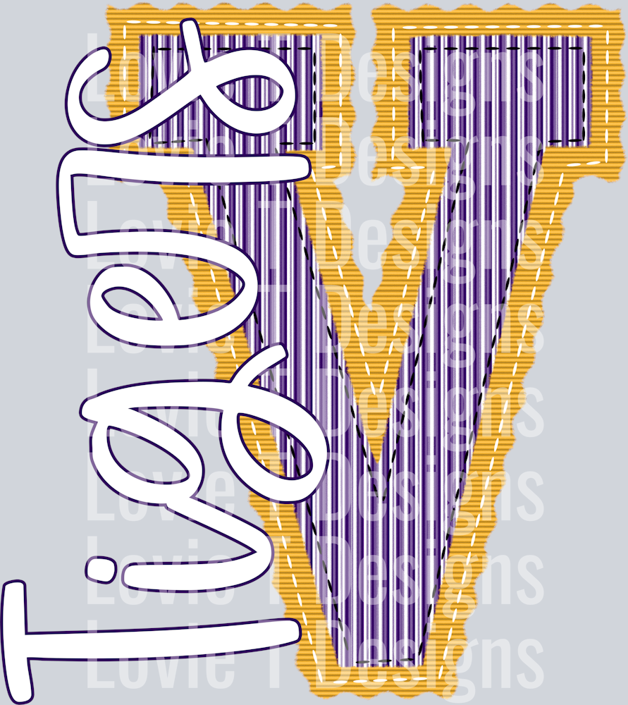 YELLOW BASE PRUPLE TOP V TIGERS