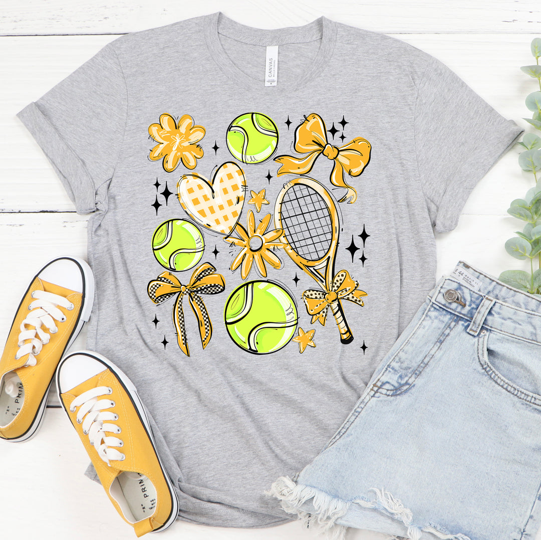 YELLOW PLAY BALL TENNIS COLLAGE