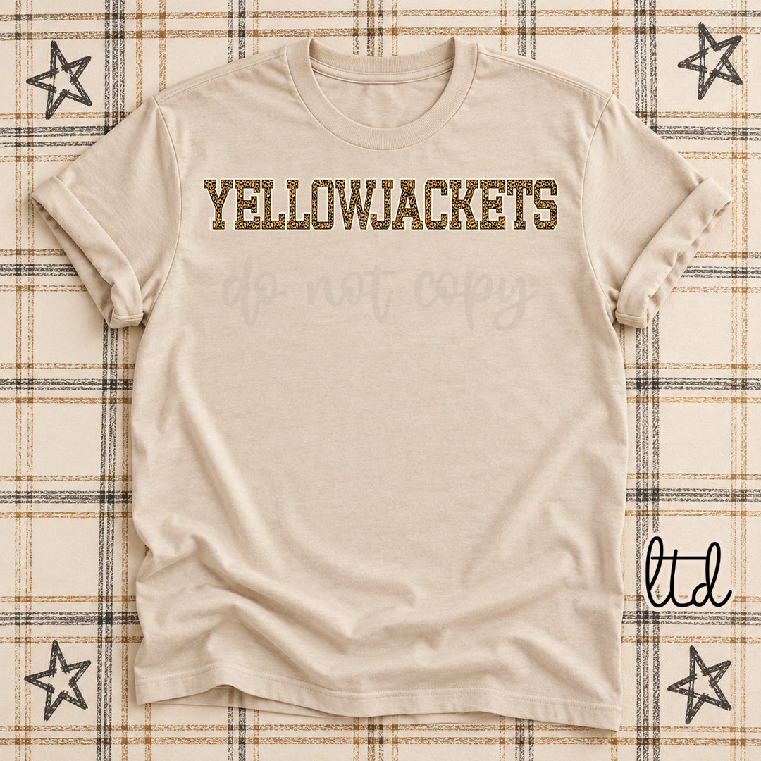 Yellowjackets Dark Leopard Mascots DTF transfer