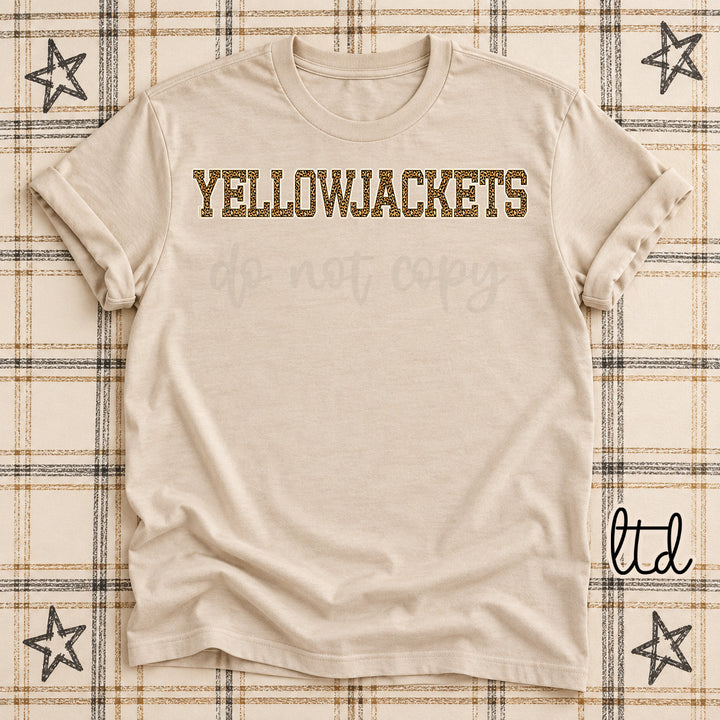 Yellowjackets Dark Leopard Mascots DTF transfer