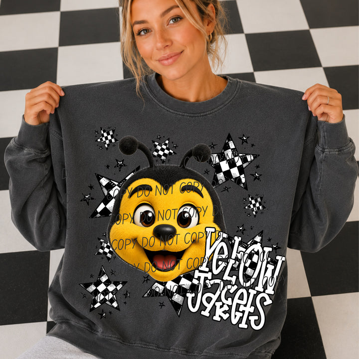 Yellow Jackets Big Mascot Energy mascot DTF transfer