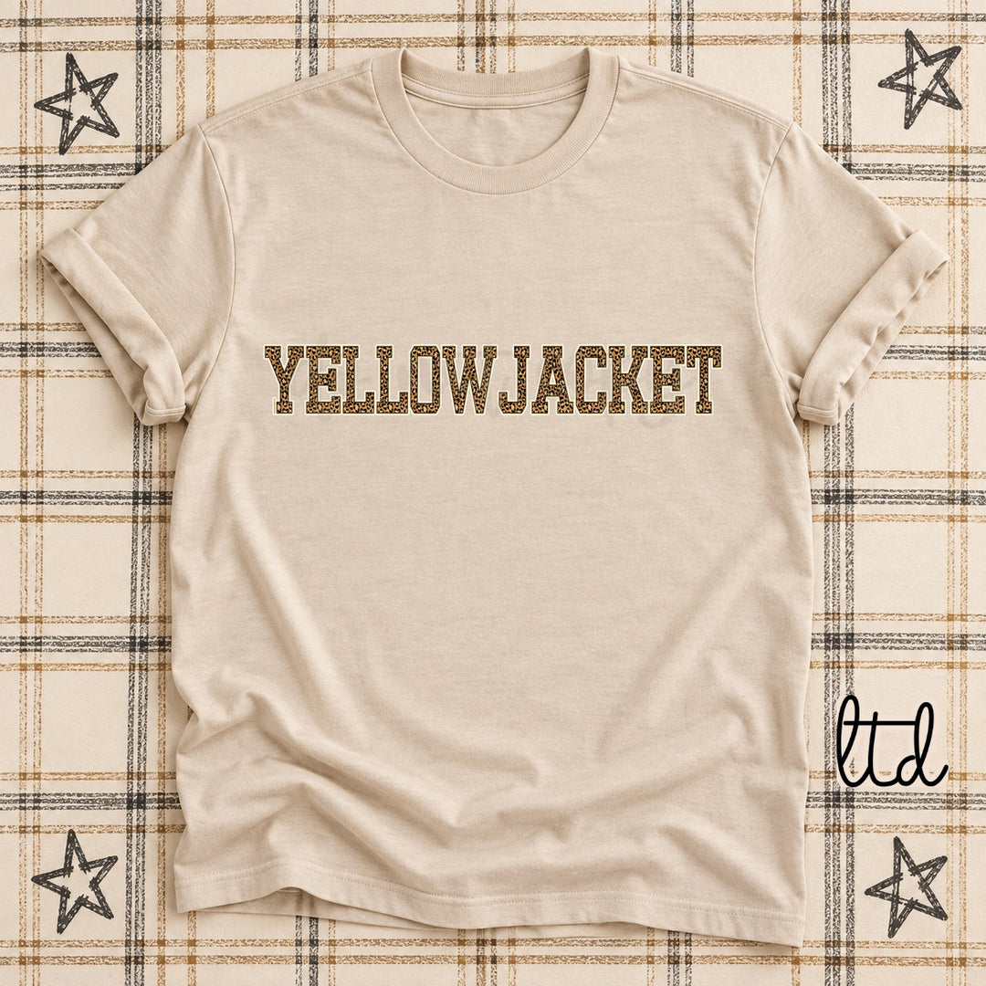 Yellowjacket Dark Leopard Mascots DTF transfer mockup