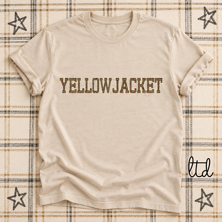 Yellowjacket Dark Leopard Mascots DTF transfer mockup